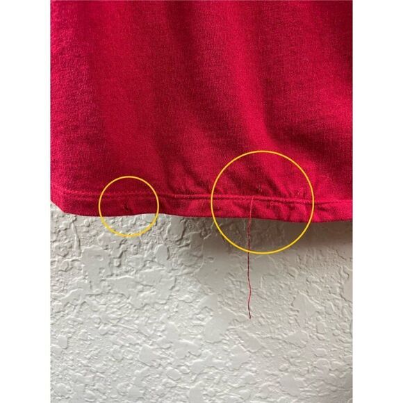 J. Jill Pure Jill Shirred Back V-Neck Long Sleeved Tunic XL Red Modal Blend FLAW - Picture 3 of 7